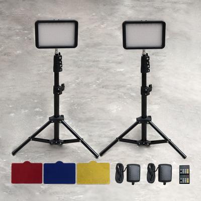 China Mini Photography Lighting Kit LED Video Light with Adjustable Tripod Stand and Color Filters for Studio Shooting Streaming for sale