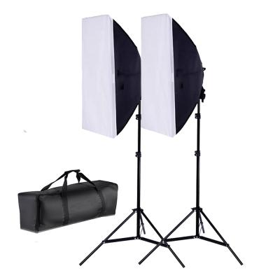 China Mini Soft Box Photography Lighting Kit Photography Continuous Lighting Equipment With E27 Socket 5500K Bulbs for sale