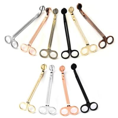 China Wholesale Cheap Tools Gold Balance Candle Wick Black Stainless Steel Candle Sniffer Scissors for sale