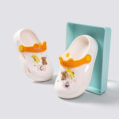 China New Fashion Solid Color Cavity Buckle Soft Sole Casual Shoes Kids Anti-skid Sandals With Holes For Daily Wear Kids Summer Sandals for sale