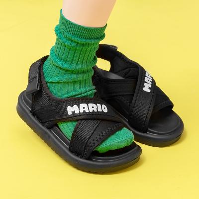 China Mario Boys Girls Sandals Summer Fashion Breathable Gay Beach Shoes Korean Style Soft Unique Sandals for sale