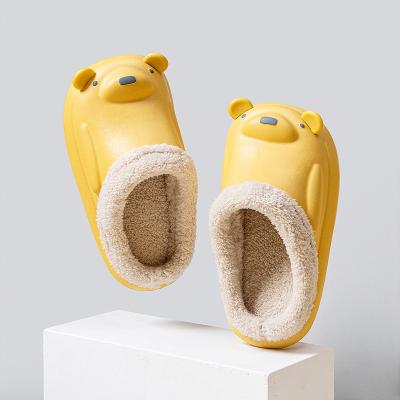 China Mario Boys Girls Premium Soft Plush Waterproof Cheerful Cartoon Slippers Warm Winter Bedroom Shoes for sale