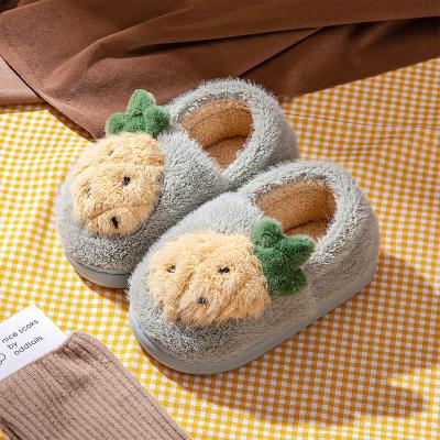 China Mario Boys Girls Premium Soft Plush Cartoon Anti-slippery Slippers Warm Winter Bedroom Shoes for sale