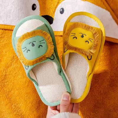 China Jolly Mario Children's Slippers Boys Girls Canvas Cotton Anti-slippery and Non-slip Canvas Indoor Floor Sandal for sale