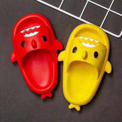 China Waterproof Cheerful Anti-skid Mario Children's Shark Slippers Sandals Boy Girl Shoes for sale