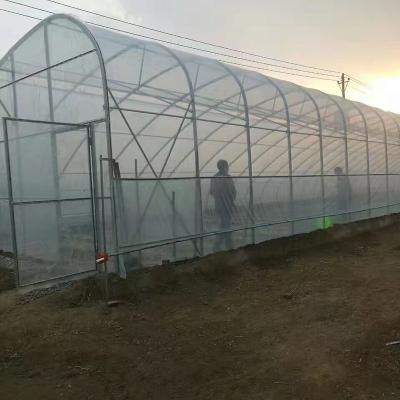 China Sent With Greenhouse Accessories In 4 Tier Ground Orangery Insulated PVC Circle House Greenhouse Farm for sale