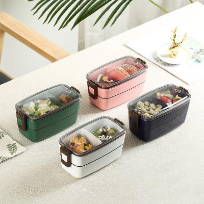 China Designmicrowave Custom Airtight Meal Prep Plastic Bento Box Eco Friendly Adult Plastic Glass Lunch Box for sale