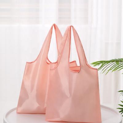 China Custom Eco-friendly Reusable Household Polyester Folding Fashionable Shopping Bags Reusable for sale