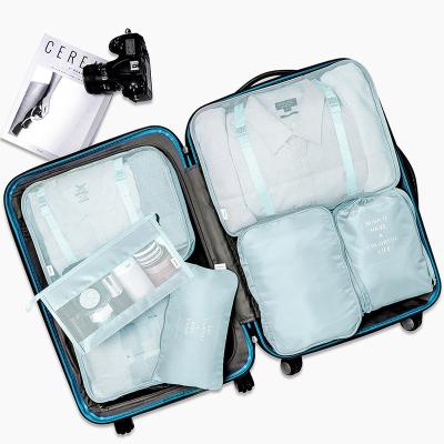 China 8pcs/set Portable Travel Bag Storage Folding Suitcase Organizer Travel Organizer Waterproof Bag Set for sale