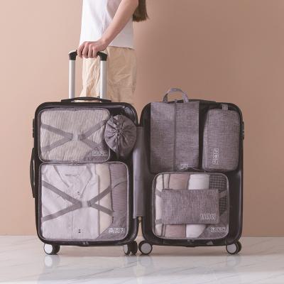 China Promotion Travel Foldable Cationic Storage Sets Multifunctional Clothing Storage Bag Seven-piece Organizing Sets for sale