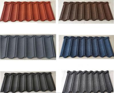 China Morocco Factory Price Zinc Steel Aluminum Sheet Roofing Sheet Material Eco - Friendly Modern Lightweight Stone Coated Metal Roof Tiles for sale