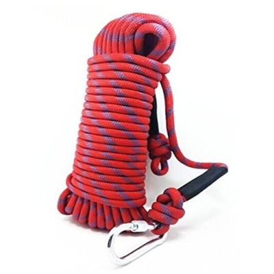 China Low MOQ 12mm Polyester Outdoor Climbing Rope From 8KN-55KN for sale