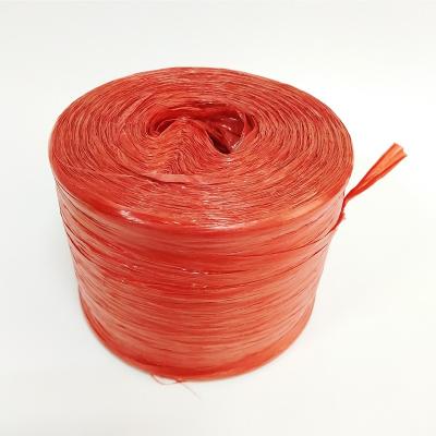 China Construction PP Film Raffia Twine Flat Film Rope Plastic Wrapping Rope / Plastic Straw Rope for sale