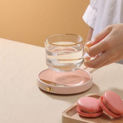 China Sustainable Cup Warmer Thermostatic Mug Heater Coaster Smart Hot Dish Milk Tea Water Heating Pad For Home for sale