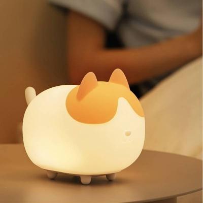 China Cute Touch Switch Christmast Ornament Cartoon Bedroom Soft Light Desk Mini Night Light for sale