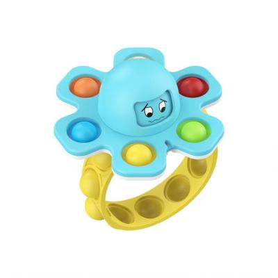 China Playing Bubble Toy Kids Watch Band Silicone Squeeze Push Noise Sensory Wristband Face Changing Spinner Octopus Finger fidgety bracelet for sale