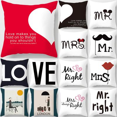 China 2022 New Arrival Wholesale PORTABLE Sofa Home Decor Red Heart Love Pillow Cases Valentines Day Pillow Covers 18 x 18 for sale