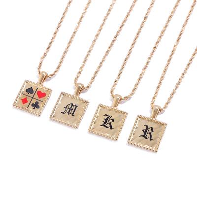 China Wholesale Custom Name Necklace Nameplate Nameplate Necklace Jewelry Wholesale Komi Custom Made Necklaces High Quality for sale