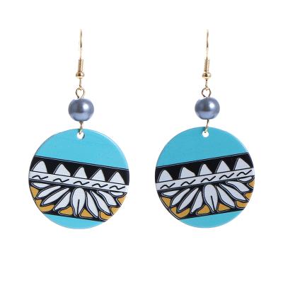 China Blue Feature Komi Fashion Hawaii Jewelry Earrings Round Shape Of Earrings for sale