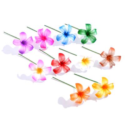 China New Arrival 6cm Hawaiian Hawaiian Ear Hair Decoration Egg Flower EVA Artificial Flowers Head Plumeria Plumeria KOMI for sale