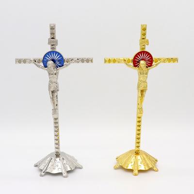 China Office Home Cross Bitter Greek Decoration Orthodox Church Orthodox Church Christianity Religious Ornaments With Base for sale