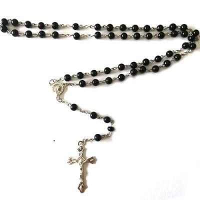 China 2020 Hot Selling Religious Glass Rosary Necklaces Religious Komi Rosary Necklace For Pary for sale