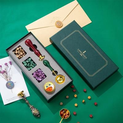 China Retro Handmade Wax Seal Stamp Set Lacquer European Style Wax Art Handbook Supplies Desktop Lacquer Sealing for sale