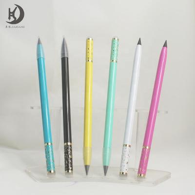 China Promotional Eternal Logo Pen Kids Drawing Pencil And Metal Promotional Custom Inkless Pencil Adults Gift for sale