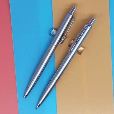 China Promotional High Quality Stainless Steel Pen Logo OEM Gifts Business Pen Luxury Push Ballpoint Pen for sale