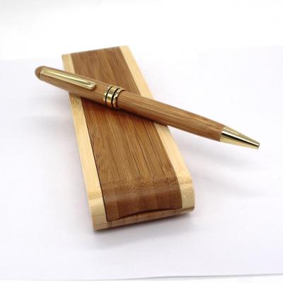 China JW-13 Promotional Custom Logo Advertising Twist Pen Promotional Bamboo Ballpoint Pen for sale