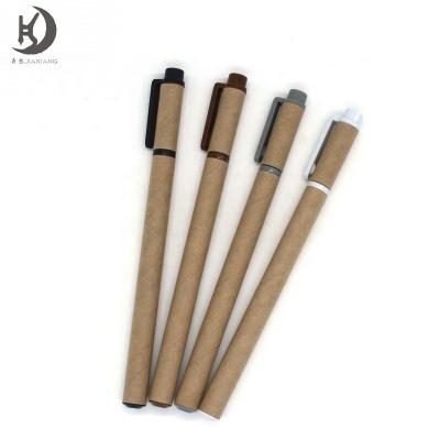 China JW-23 Promotional Chinese Stationery Custom Logo Gift Advertising Ballpoint Pen Recycle Paper Ballpoint Pen for sale