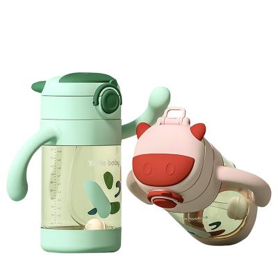 China Factory Wholesale BPA Free PP Milk BPA Free Water Baby Bottle With Straw for sale