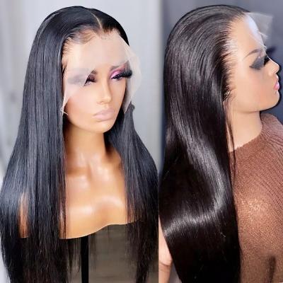 China Factory Body Wave HD Lace Front Human Hair Glueless Straight Wigs 24inch For Women Color 100% Virgin Hair Hd Full Lace Headband Wig for sale