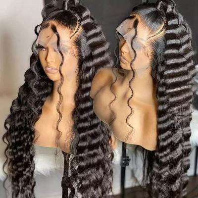 China Brazilian Body Wave 200 Density Surf Cuticle Aligned Undetectable Lace Frontal Wig HD 13X6 Lace Frontal Wigs For Black Women for sale