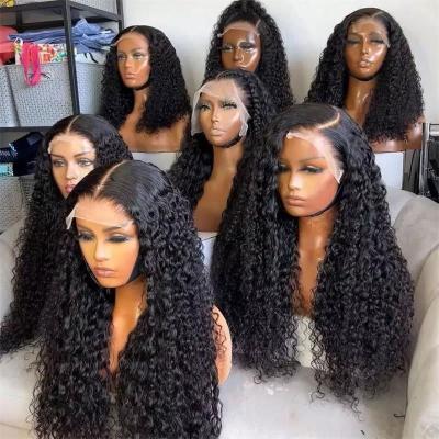 China 28 Inch High Quality 200% Density Natural Black Body Wave Wigs Body Wave Hair Lace Front Transparent Lace With Cuticle Aligned Hair for sale