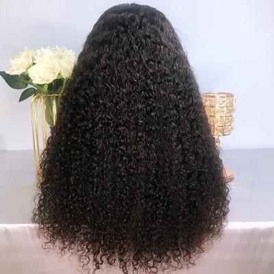 China Body Wave Body Wave 300 Density Deep Ends Full Curly Wig Cuticle Aligned 5X5 Brazilian Hair Closure Wig Black 24Inch Raw Hair Seller for sale