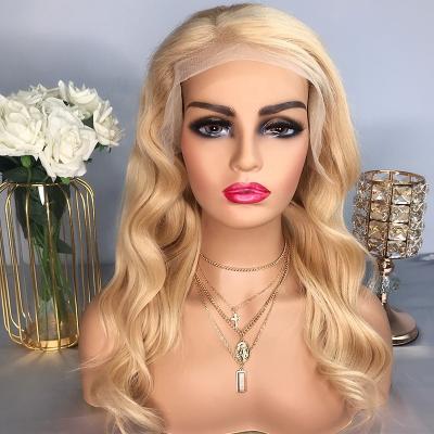 China Raw Lace Front Wigs With Baby Hair Body Wave Virgin Hair Ash Blonde Color Body Wave Mink Wigs Hair Brazilian Body Wave Lace Front for sale