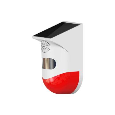 China Security Alarm Tuya WiFi PIR Motion Sensor Detector Home Outdoor Solar Powered Alarm Siren for sale