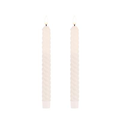 China Wedding Party Gift Christmas Matti Smooth Paraffin Wax Battery Operated Home Decoration Taper Ivory Led Taper Candle for sale