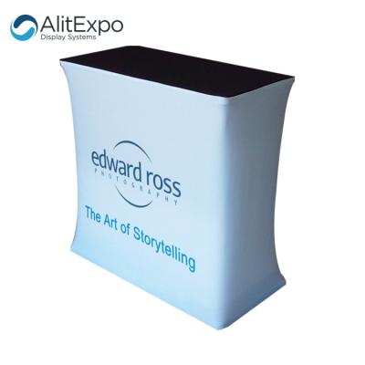 China Recyclable Portable Podium Promotion Tension Fabric Counters For Trade Show Display for sale