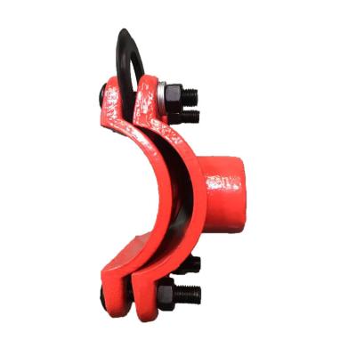 China Ductile Water Separation Water Pipeline Iron Saddle Tee Clamp Type Clip for sale