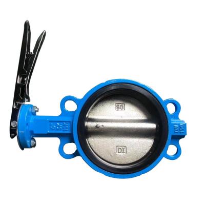 China Wafer butterfly valve line d71x-10/16 mid general handle wafer butterfly valve malleable iron butterfly valve for sale