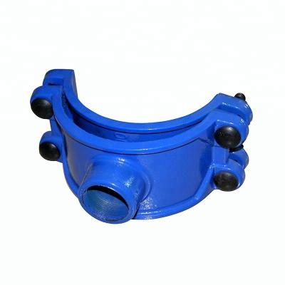 China Water Pipeline PVC Pipe Saddle Clamps for sale