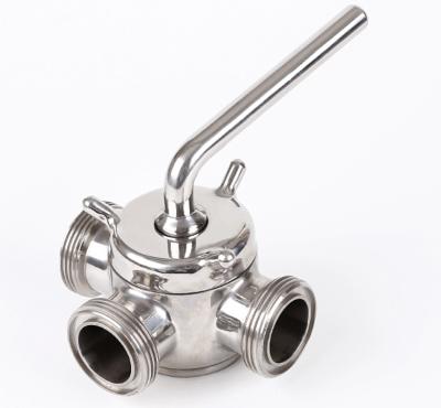 China General 304 /316L Stainless Steel Sanitary Manual Plug Valve For Gas And Oil for sale