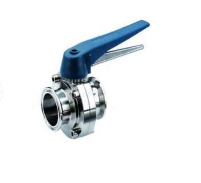 China General class manual 304 stainless steel sanitary quick install butterfly valve on clip duck bill quick install butterfly valve flange ty for sale