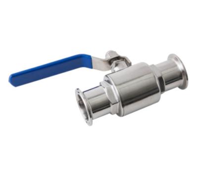 China General Spot Sanitary Flange Tri Straight Through Ball Valve for sale