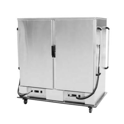 China Commercial Mobile Hot Food Banquet Warmer Cart With 2 Doors for sale