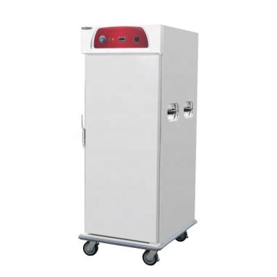 China Hospital Hot Commercial Royal Stainless Steel Plate Electric Banquet Restaurant Food Cart Warmer Trolley with Wheels and Single Door for sale