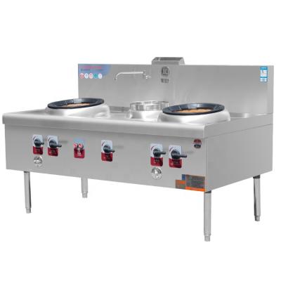 China Commercial hotel Yudian style gas wok stove with two fryers and one boiler gas stove for sale