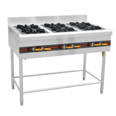 China 201/304 stainless steel restaurant heavy duty commercial gas cooker commercial gas cooker with 6 burner for sale